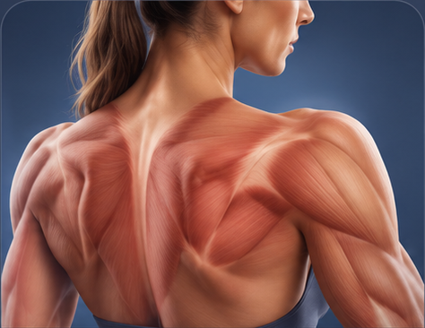 Anatomical illustration highlighting lean muscle