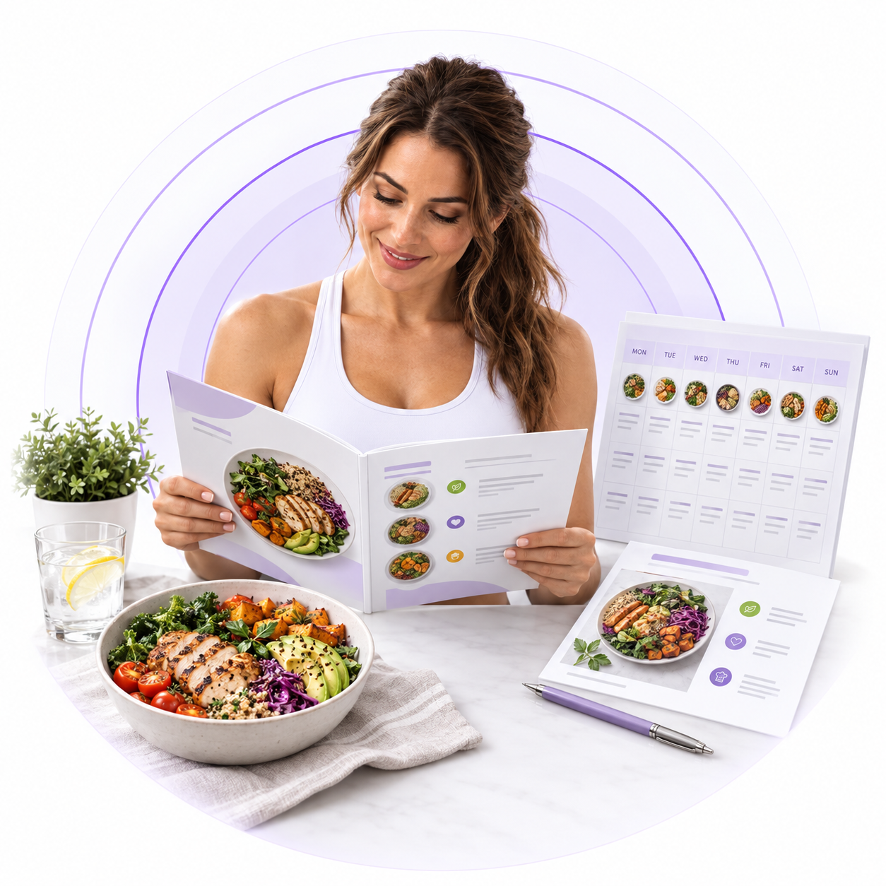 Client reviewing a gut-personalized nutrition plan